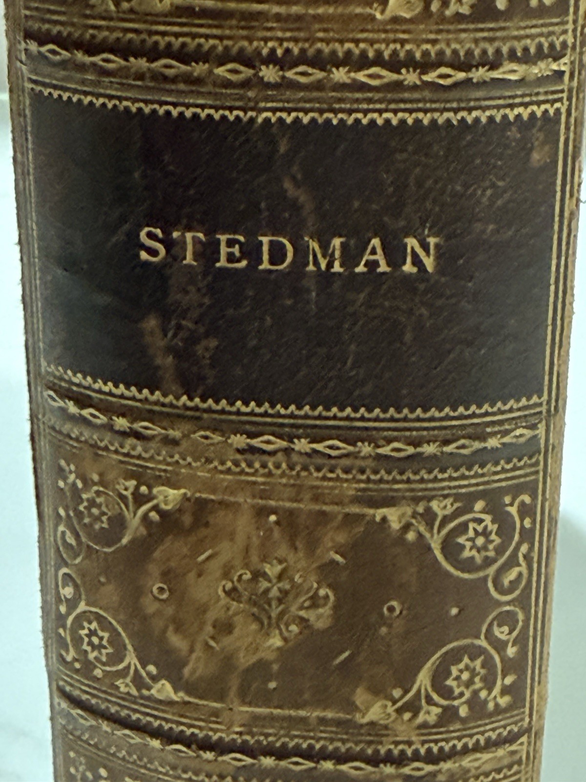 An American Anthology- Stedman 1906 Poetry 1787-1900 Poe Longfellow Leather Gilt