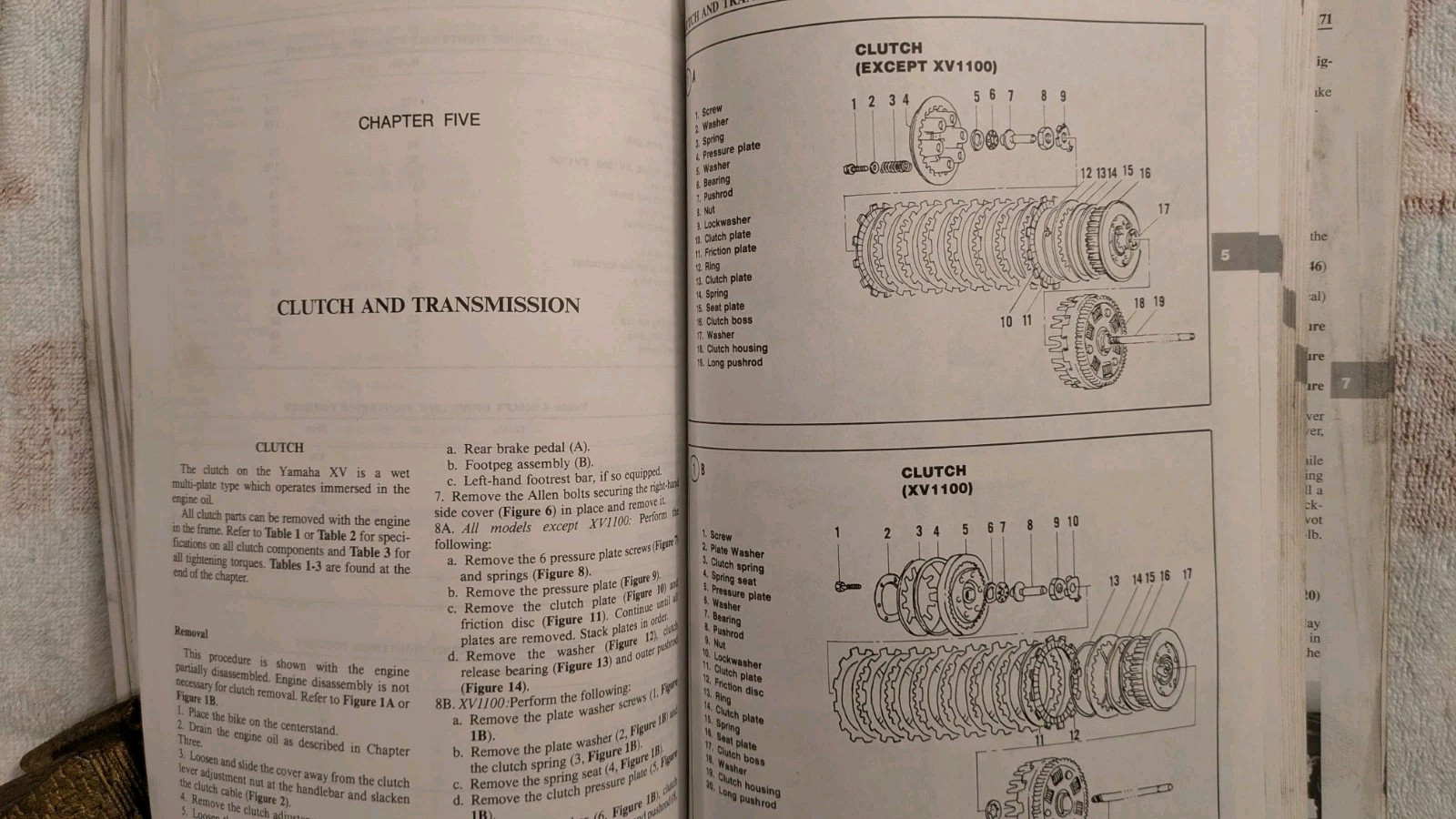 YAMAHA 1981-1999 XV535-1100 Service Manual, AS IS, Heavily Used, PB, 408p, 2001