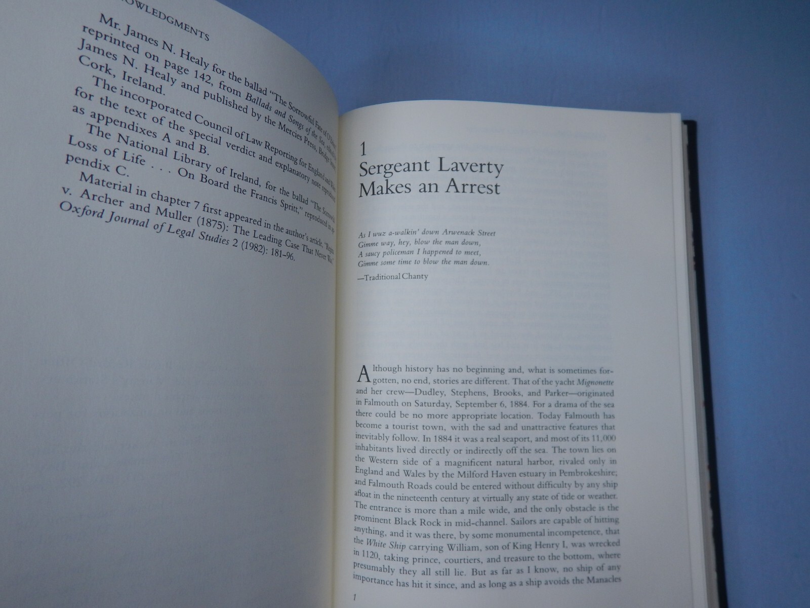 THE MIGNONETTE CASE 1990 Notable Trials Library common law cannibalism at sea
