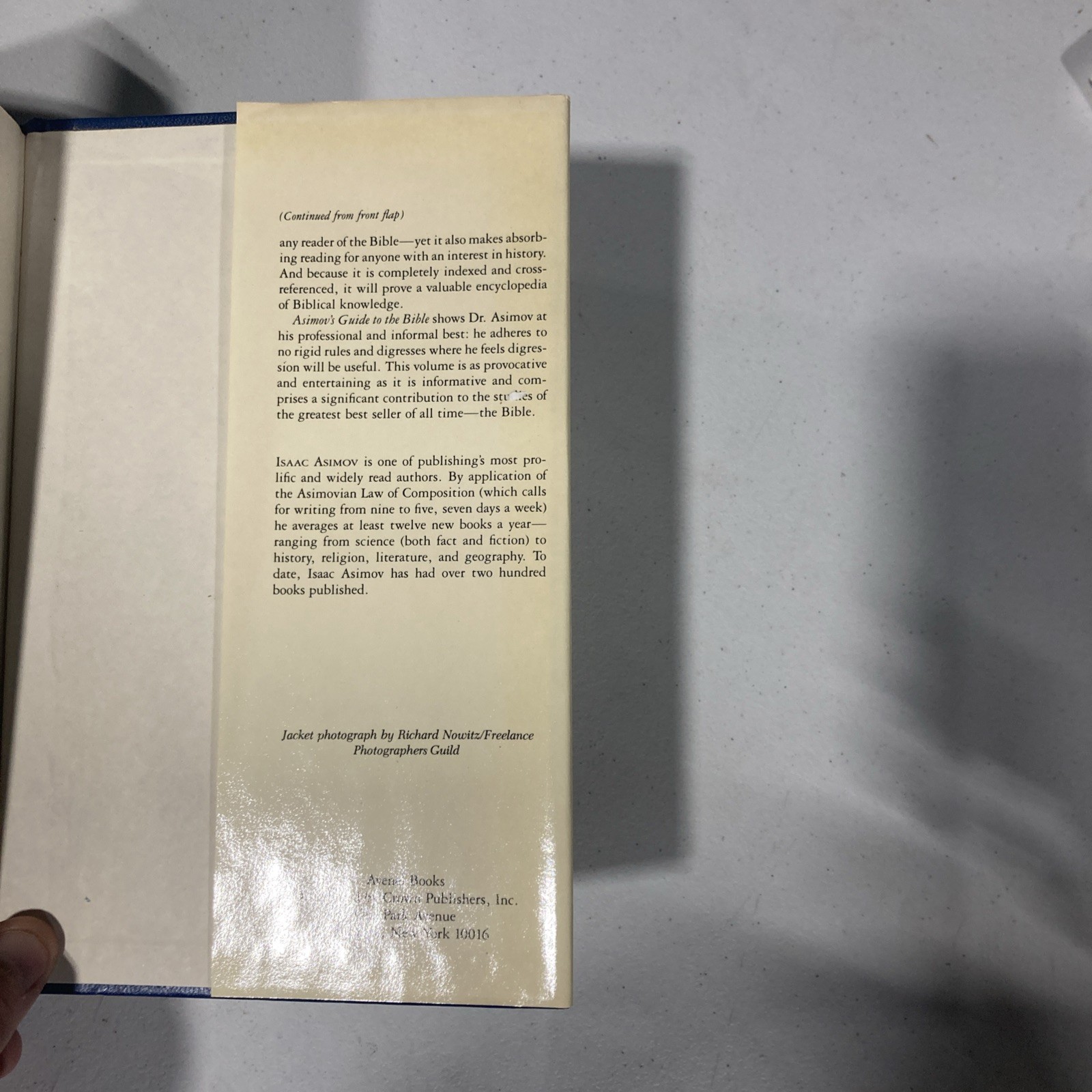 Asimov&rsquo;s Guide to the Bible Two Volumes in One Old & New Testaments HCDJ 1981