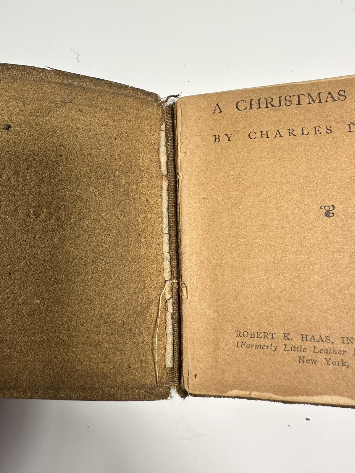 Little Leather Library – A CHRISTMAS CAROL Charles Dickens Antique Book 1920&rsquo;s