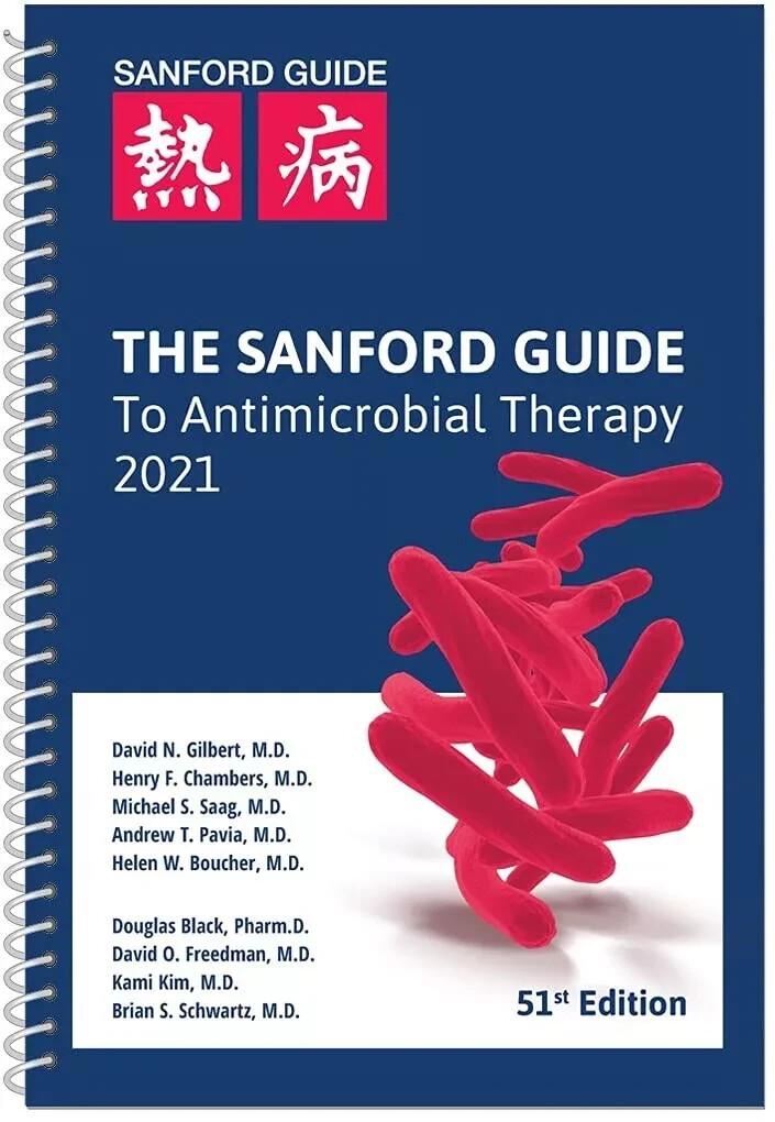The Sanford Guide to Antimicrobial Therapy 2021 Spiral Fast Shipping..