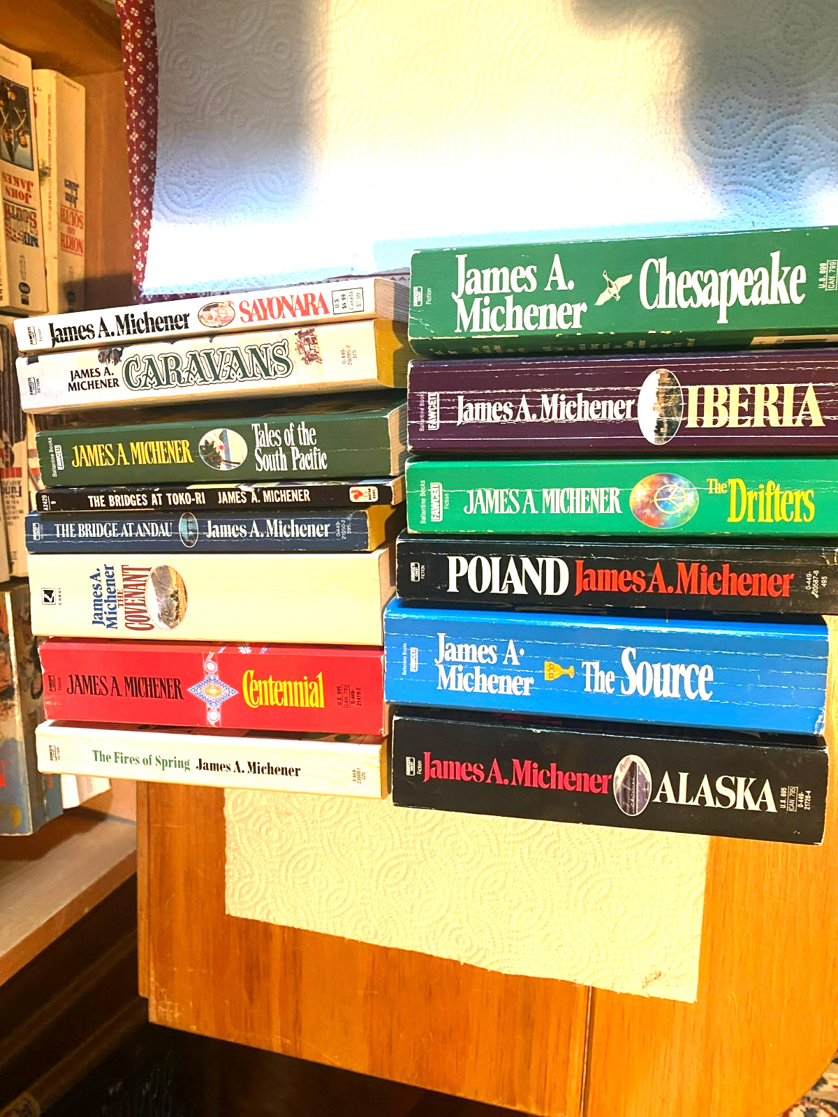 Lot of 15 James A. Michener Novels Paperback Books Hawaii, Space, Poland, Alaska