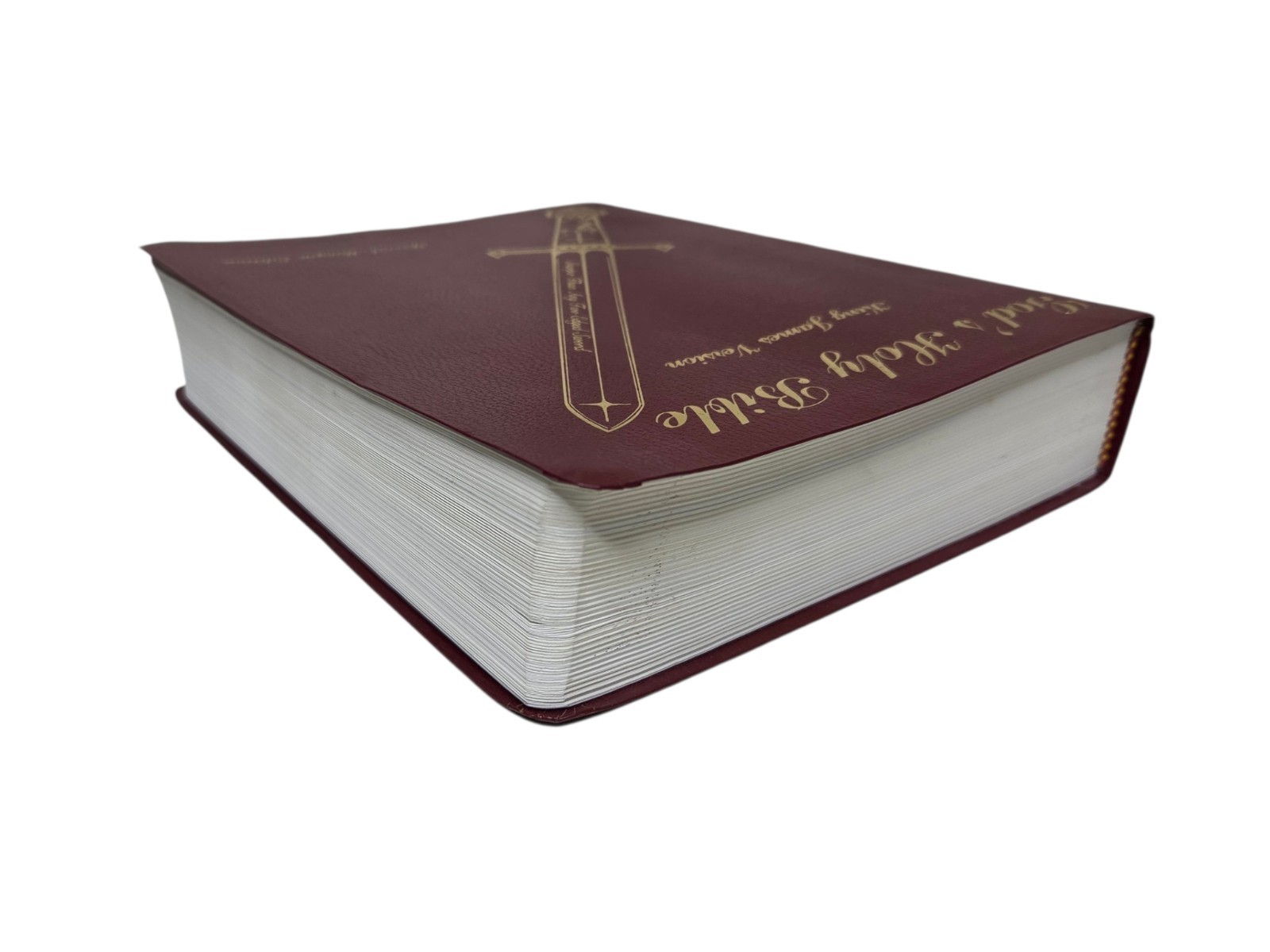 God&rsquo;s Holy Bible KJV Special Margin Edition LARGE PRINT 1999 Burgundy Red Letter