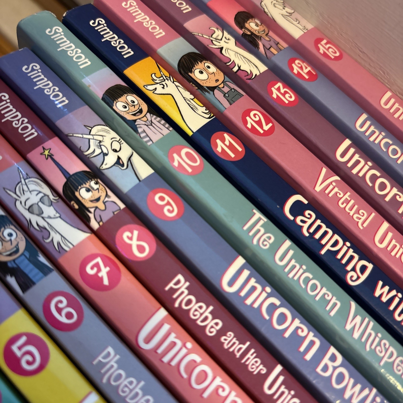 LOT OF 15Phoebe And Her Unicorn Books 1-15 Dana Simpson Andrews McMeel Publishi