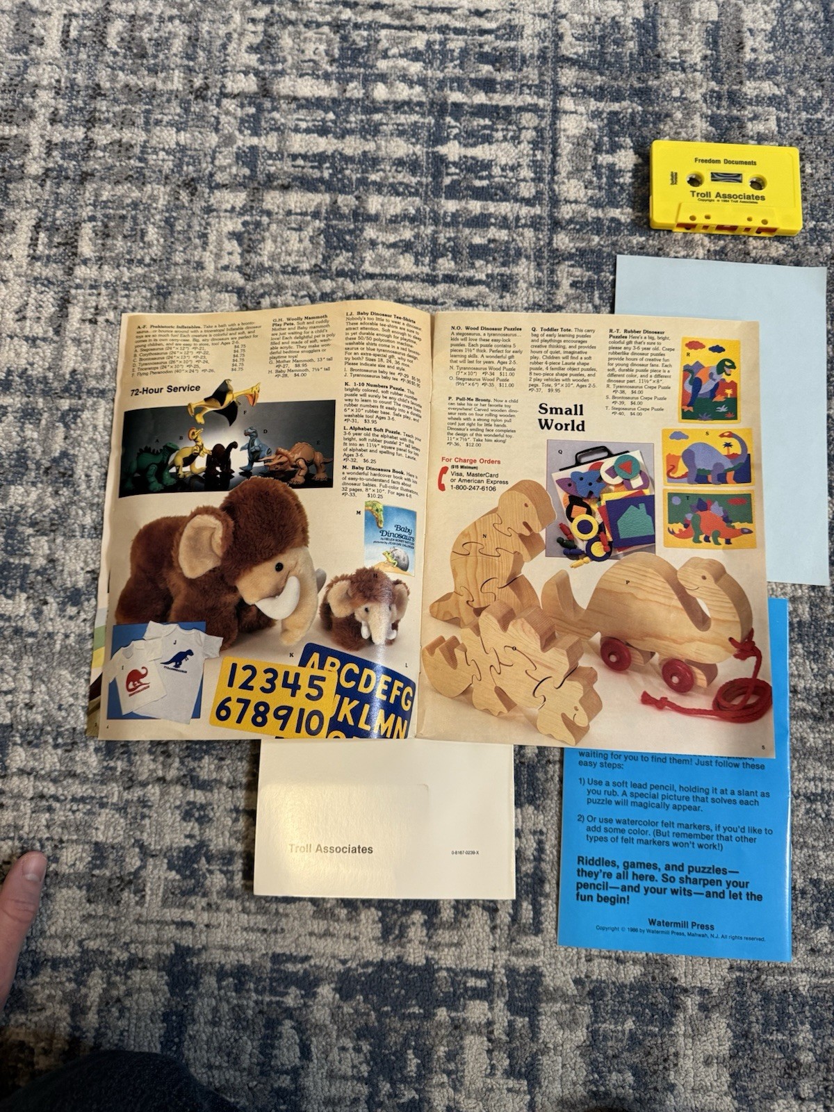 Vintage Scholastic 1980&rsquo;s TROLL BOOK CLUB Teacher FLYER BOOKLET BAG SET w/ Tape