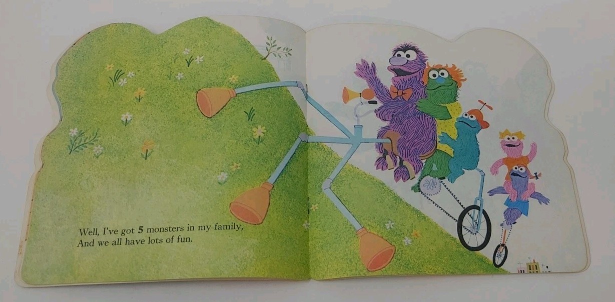 Lot 4 VTG Sesame Street Children&rsquo;s Kids Little Golden Super Shape Picture Books