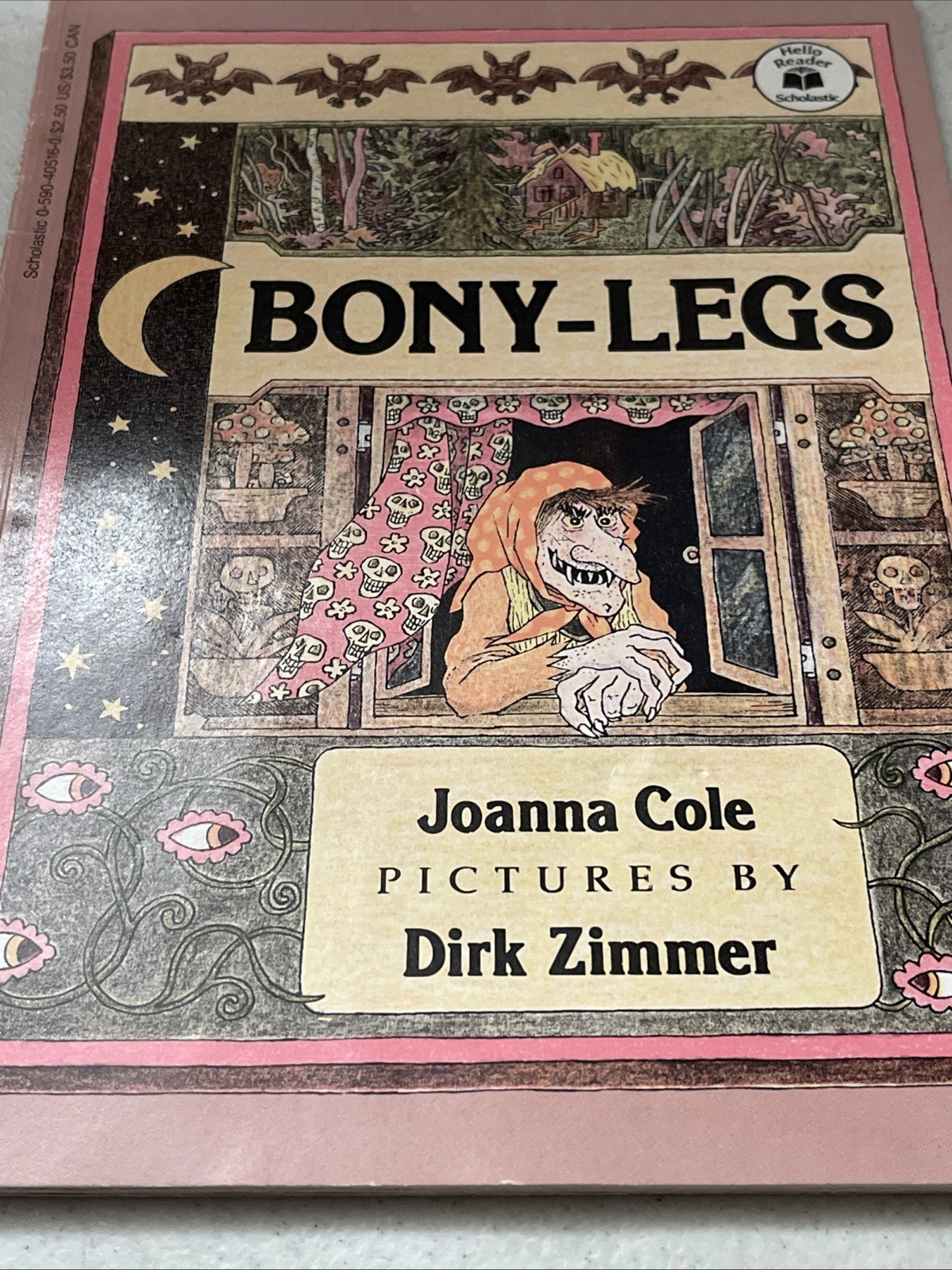 Vintage Bony Legs Joanna Cole Dirk Zimmer Paperback & Cassette