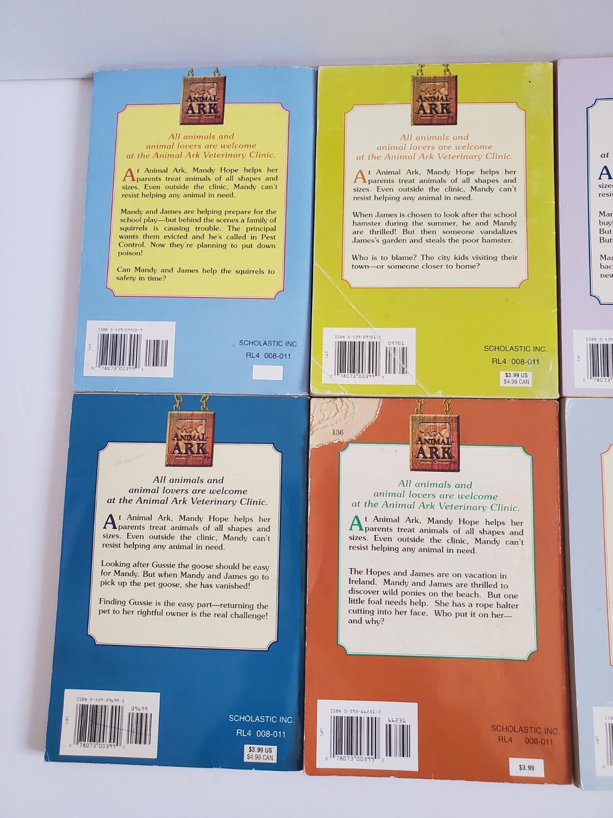 Animal Ark Ben M. Baglio Lot of 12 Children&rsquo;s Chapter Books Paperback