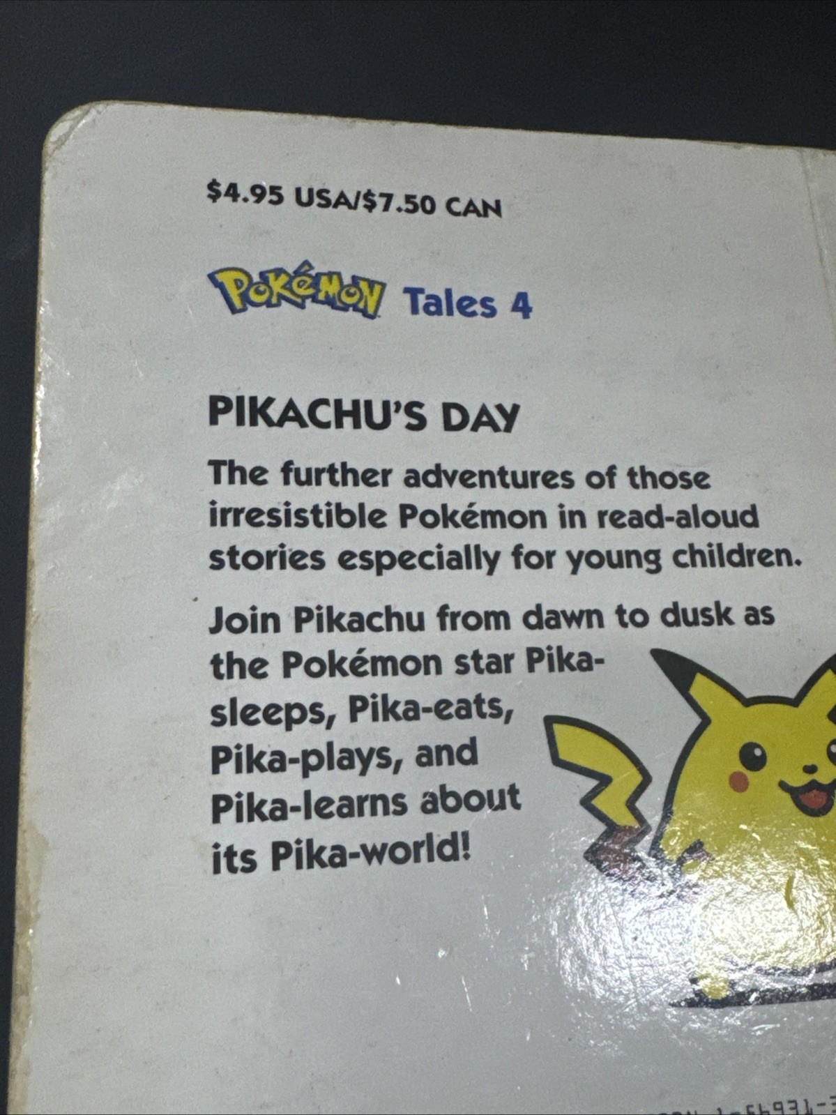 Pokemon Pikachu&rsquo;s Day Tales 4 board book Nintendo 1999 Toshinao Aoki Free Sh