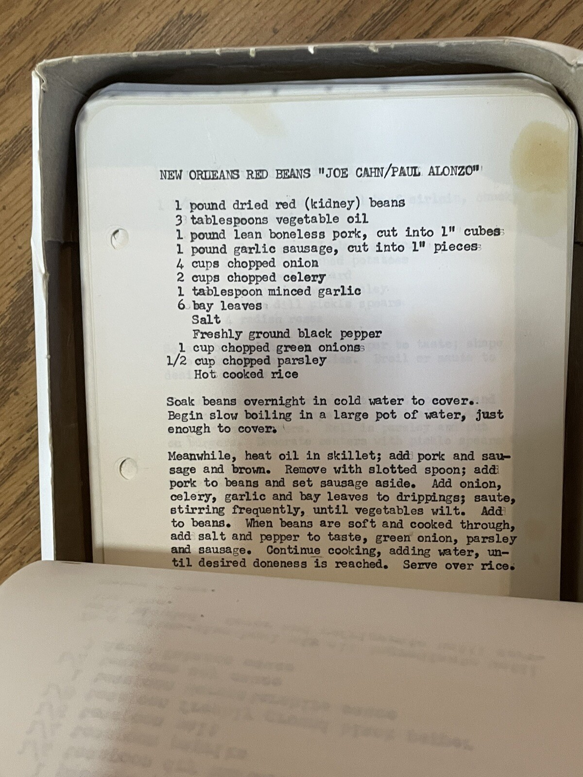 6 Boxes Of Typed Various Recipes Approximately 2500 Pages.
