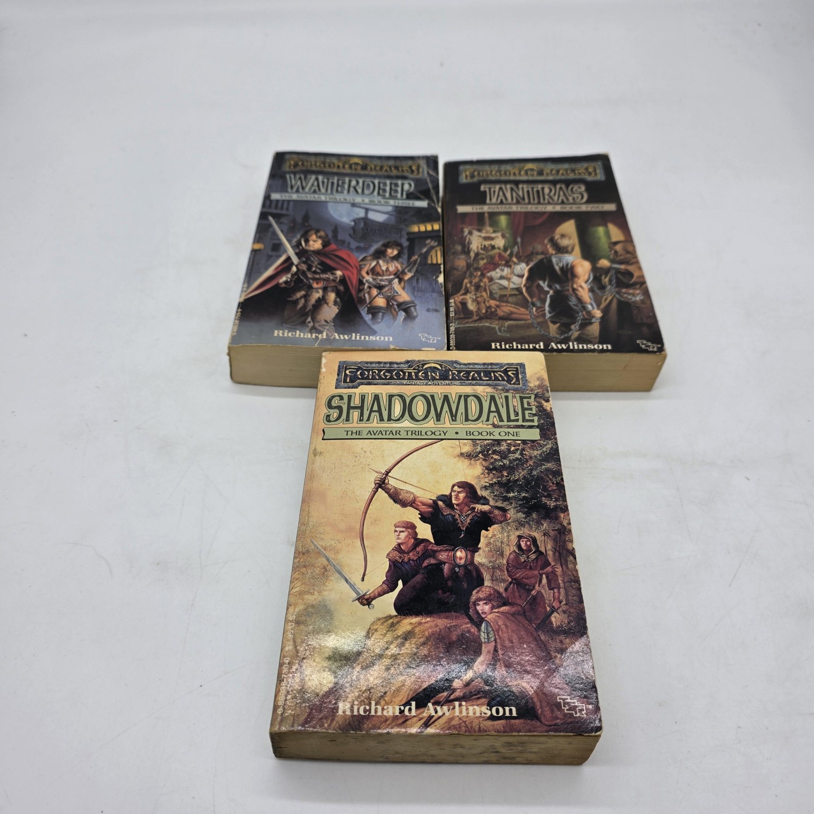 Vintage Forgotten Realms Avatar Trilogy Awlinson TSR PB Lot 3 Multicolor Fantasy