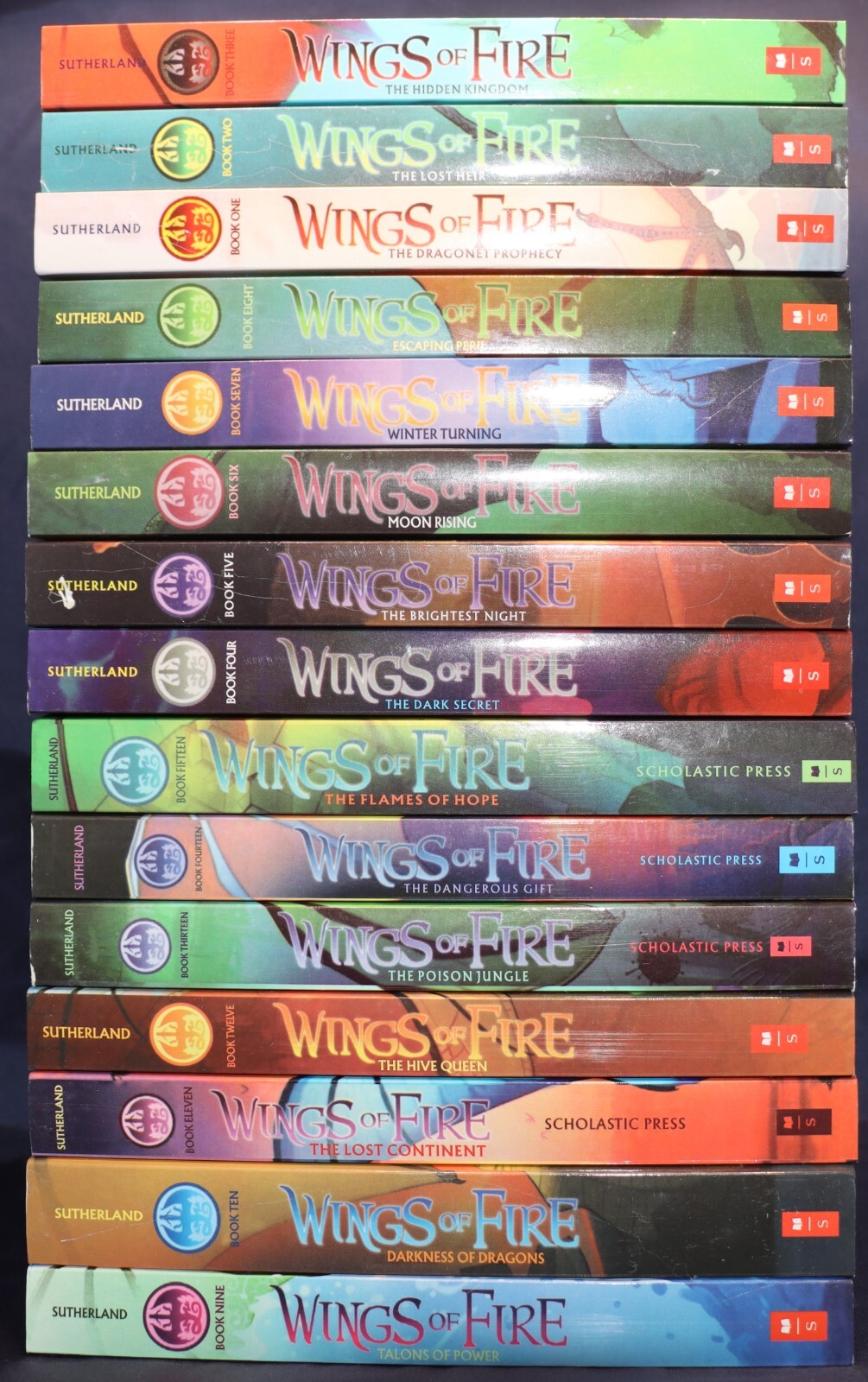 15 Wing of Fire Book Collection by Tui T. Sutherland Paperback New Condition.