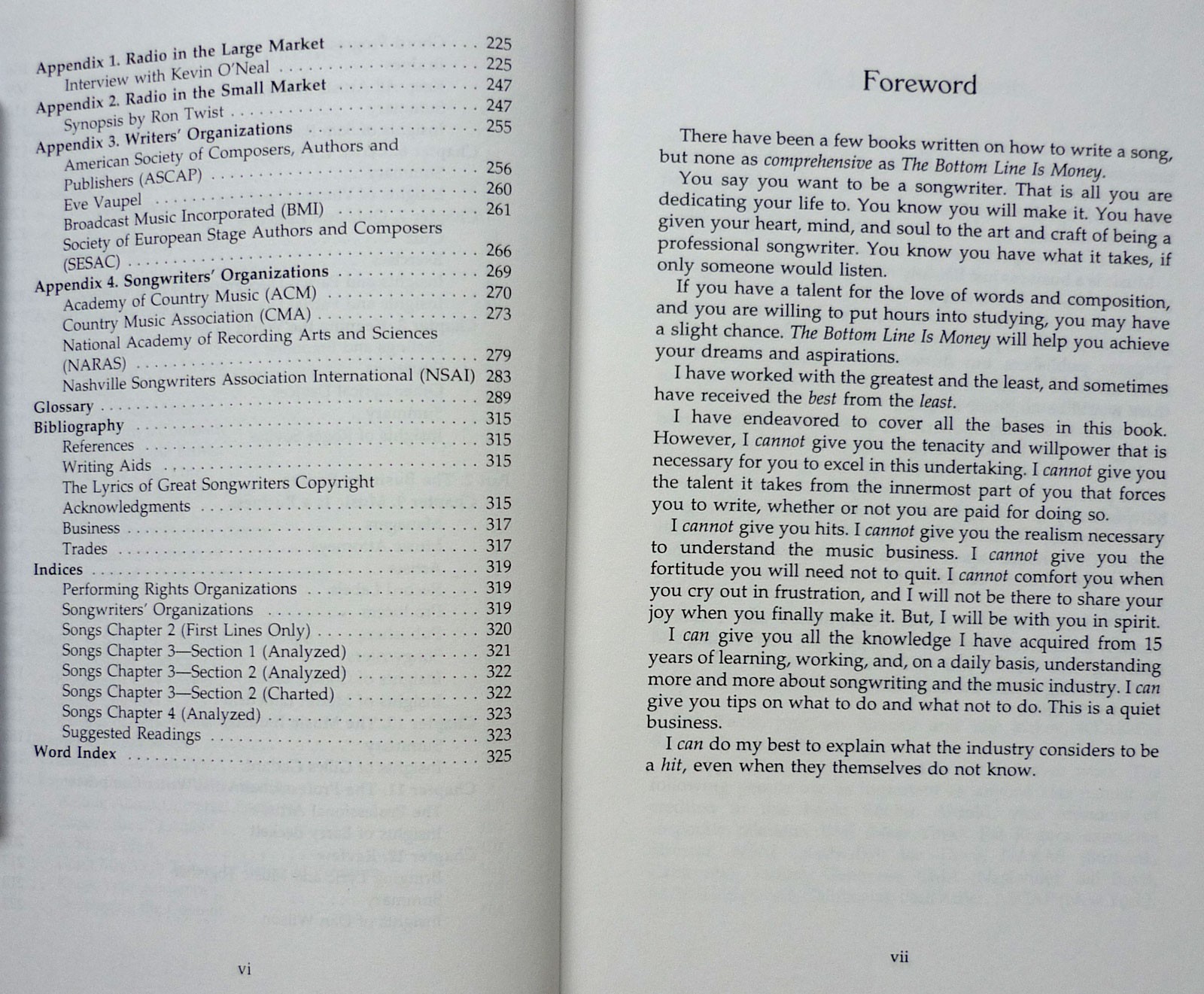 « The Bottom Line Is Money » Pierce&rsquo;s 342-Page Songwriting & Music Industry Guide