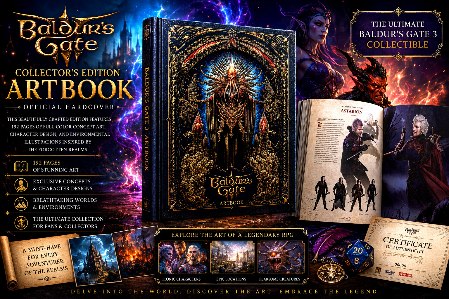 Baldur&rsquo;s Gate 3 Artbook Collector&rsquo;s Edition (N-Mint Condition Factory Sealed)