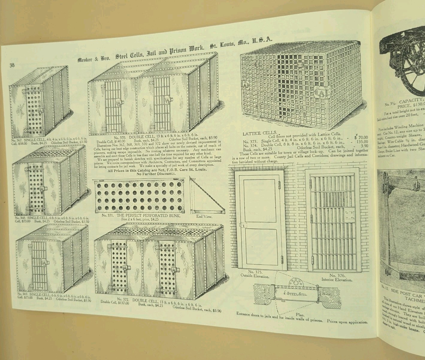 Barn Find Reprint of Early 1900&rsquo;s Mesker & Bro. Catalog House Fronts Iron Jails