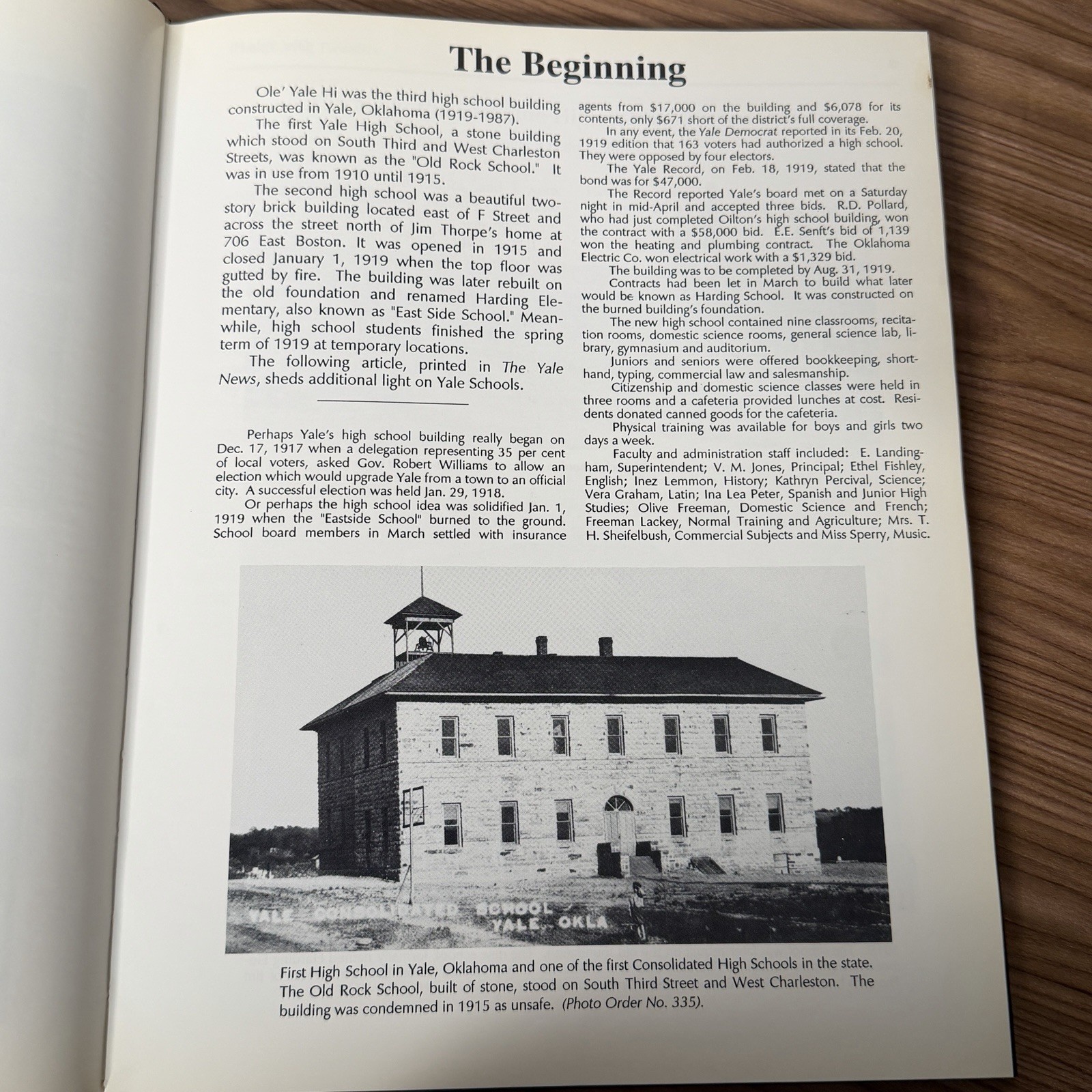 Ole&rsquo; Yale High 1919-1987 Oklahoma High School Yearbook History Payne County HB