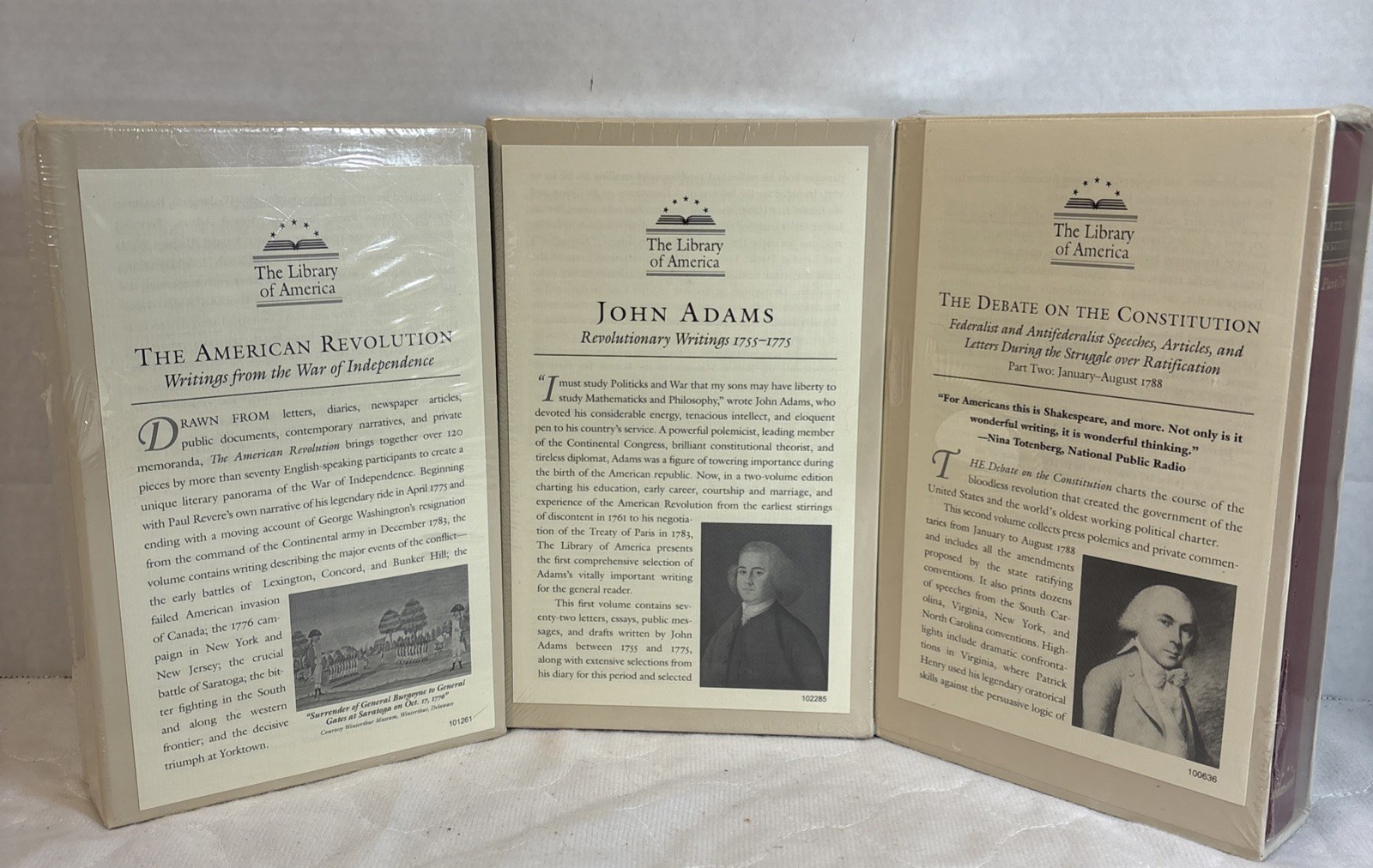 The Library of America 3 Volumes John Adam’s, Revolution, Constitution Part 2