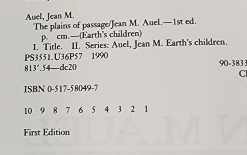 JEAN M. AUEL&rsquo;S EARTH&rsquo;S CHILDREN SERIES BOOKS 4, 5, & 6, ALL FIRST EDITIONS HC/DJ