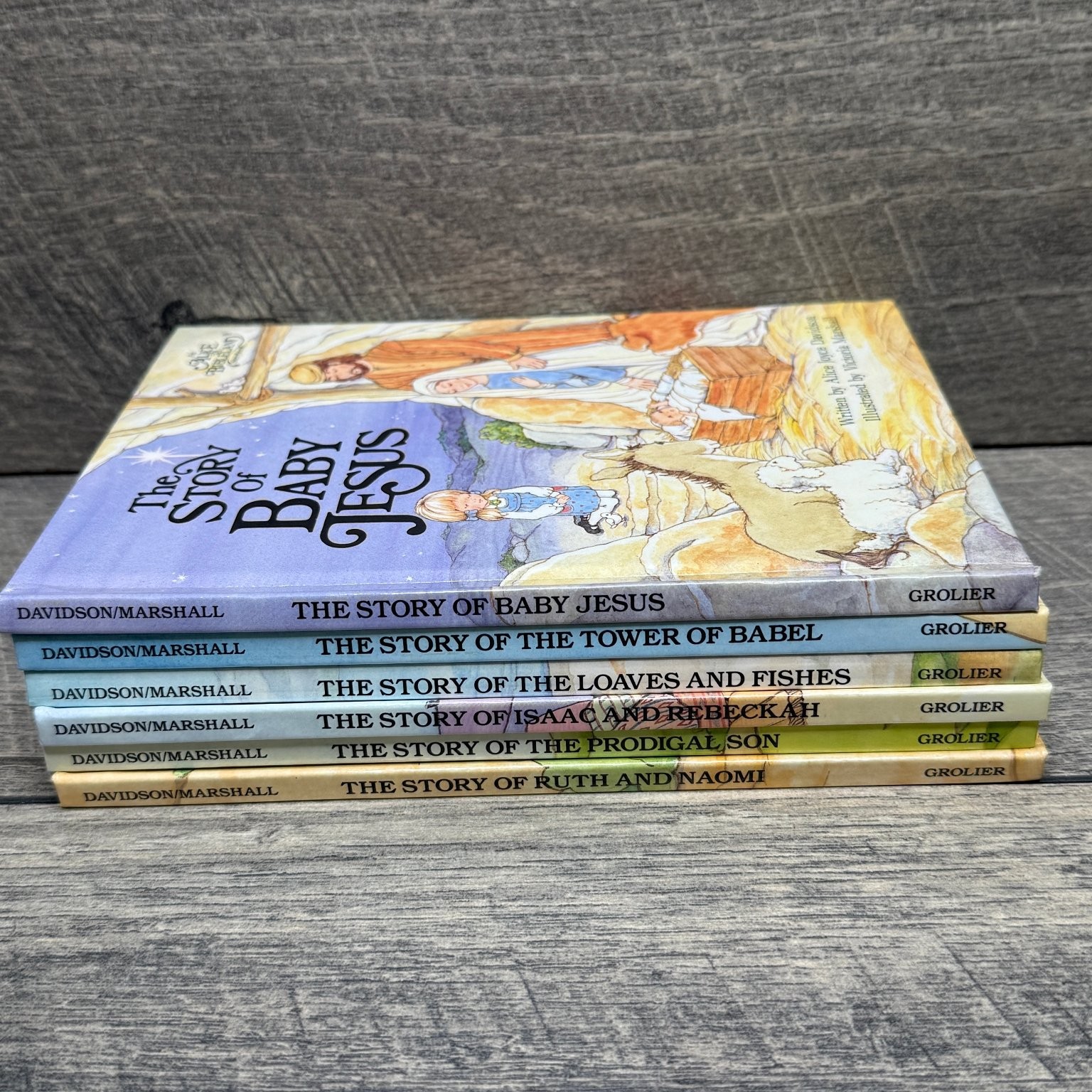 Lot of 6 An Alice in Bibleland Storybook HC Books Davidson Marshall 1980&rsquo;s