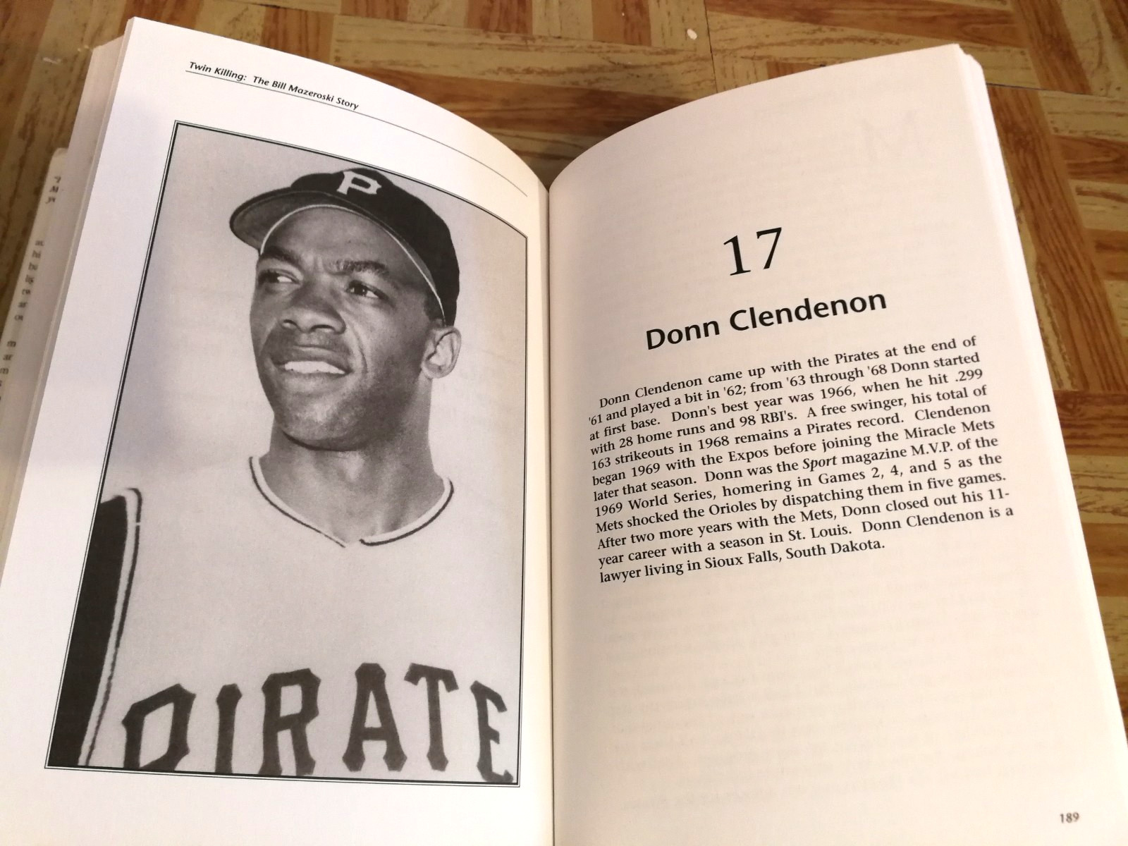 Twin Killing: The Bill Mazeroski Story, John T Bird 1995 HCDJ Illustrated MLB