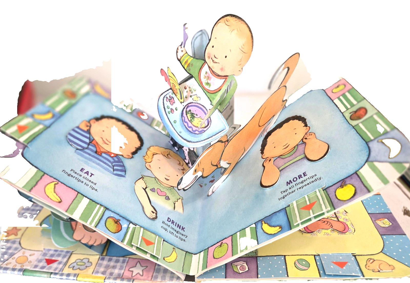 2 Pop-Up Books_ROBERT SABUDA Baby Signs 7×7&Prime;_Cookie Count 7&Prime;x8&Prime;_both like new