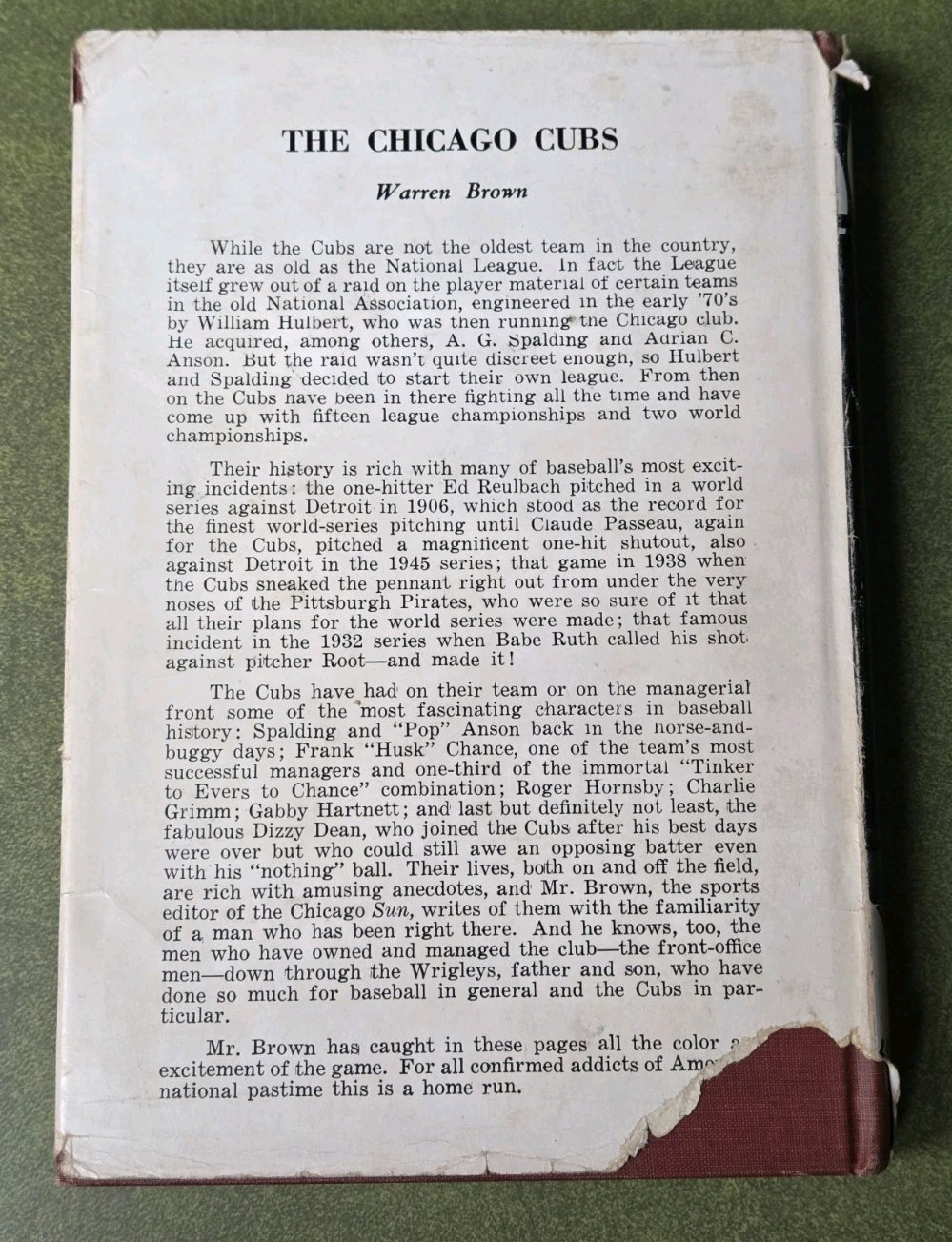 The Detroit Tigers Frederick Lieb 1st ed 1946 HC DJ MLB History Putnam