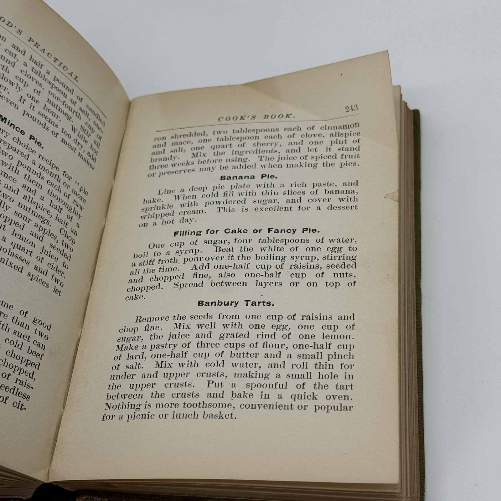 Antique Hood&rsquo;s Practical Cook&rsquo;s Book Lowell Massachusetts 1897 6th Printing HC