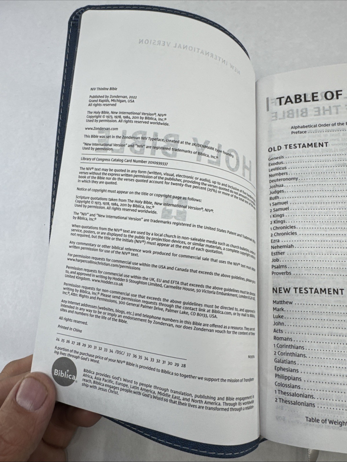 9780510454953 Blue LeatherSoft Niv Zondervan, Thin Line 2022 Red Letter Bible