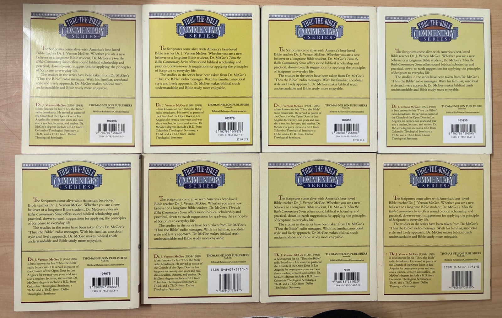 Lot 60 Thru the Bible Commentary Series Complete 60 Book Set J. Vernon McGee PB