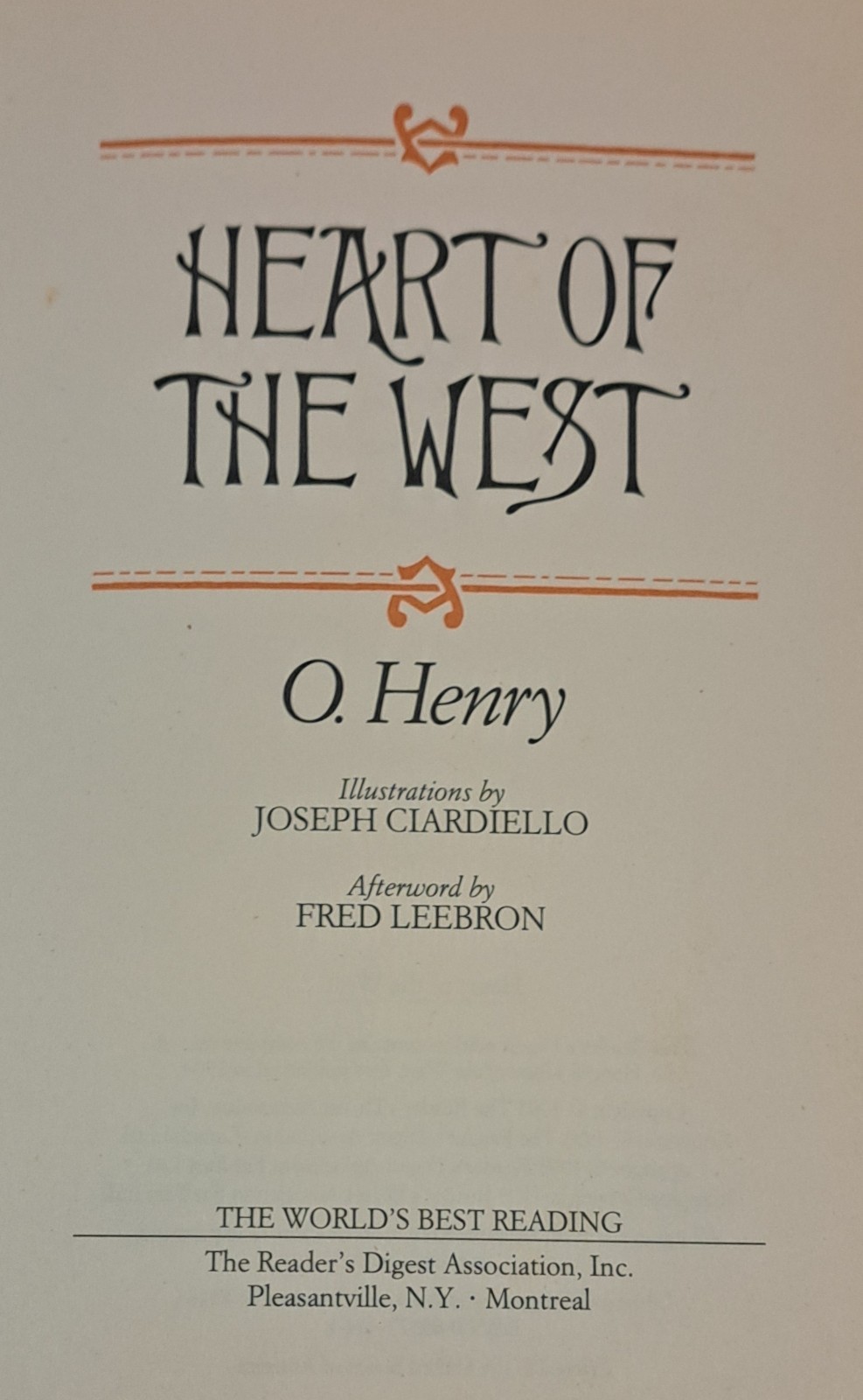 Reader&rsquo;s Digest HC 2 Book Lot Gift Of The Magi Heart Of The West O. Henry