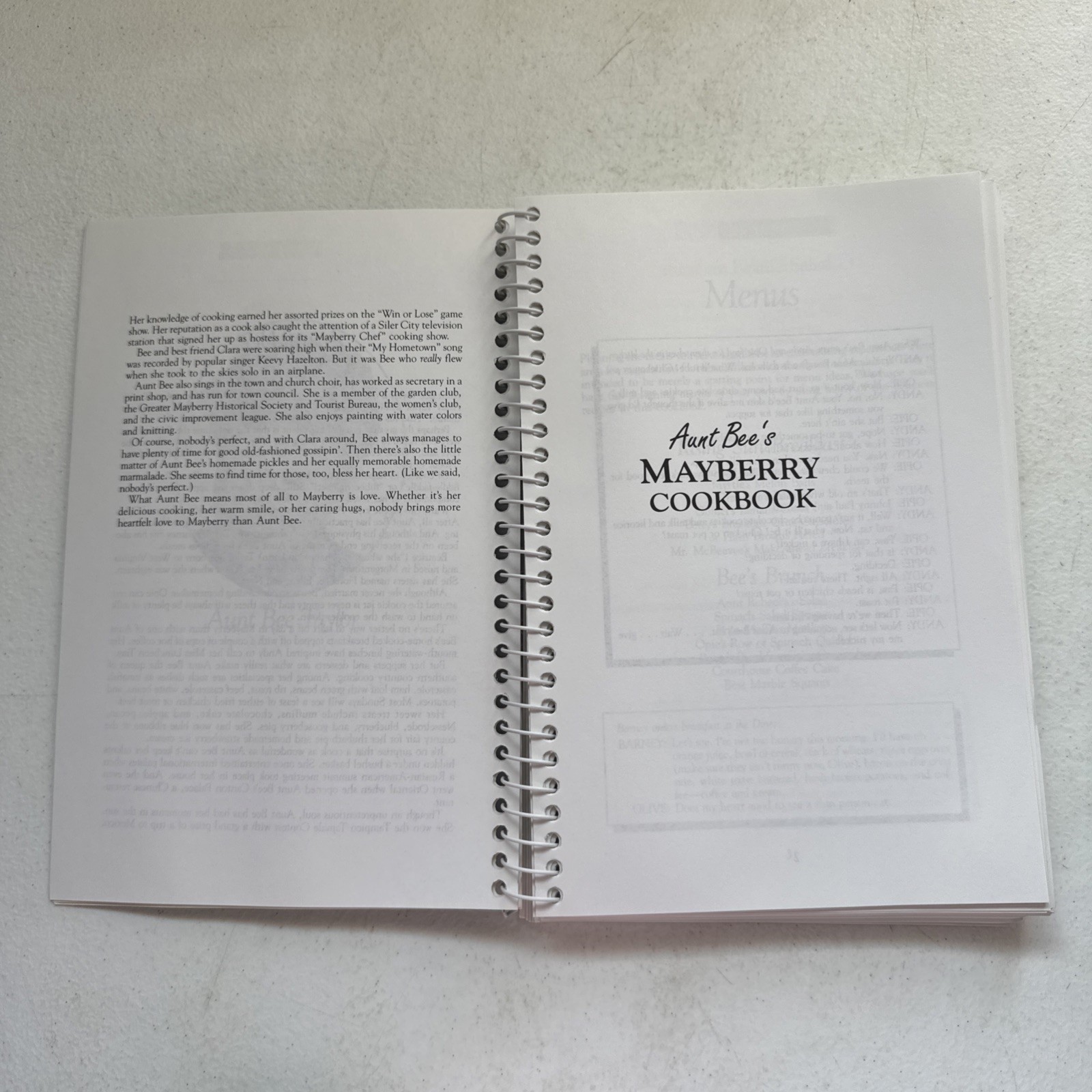 Aunt Bee&rsquo;s Mayberry Cookbook Spiral Bound by Ken Beck and Jim Clark