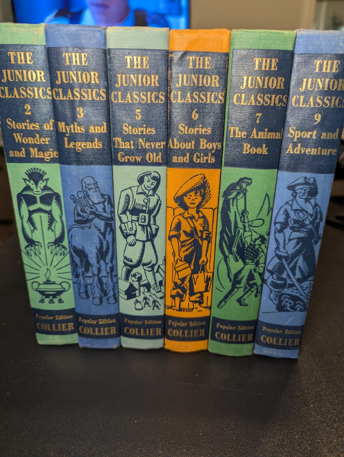 Lot of 6 Collier&rsquo;s Junior Classics Young Folks Shelf of Books 1959 2,3,5,6,7 & 9