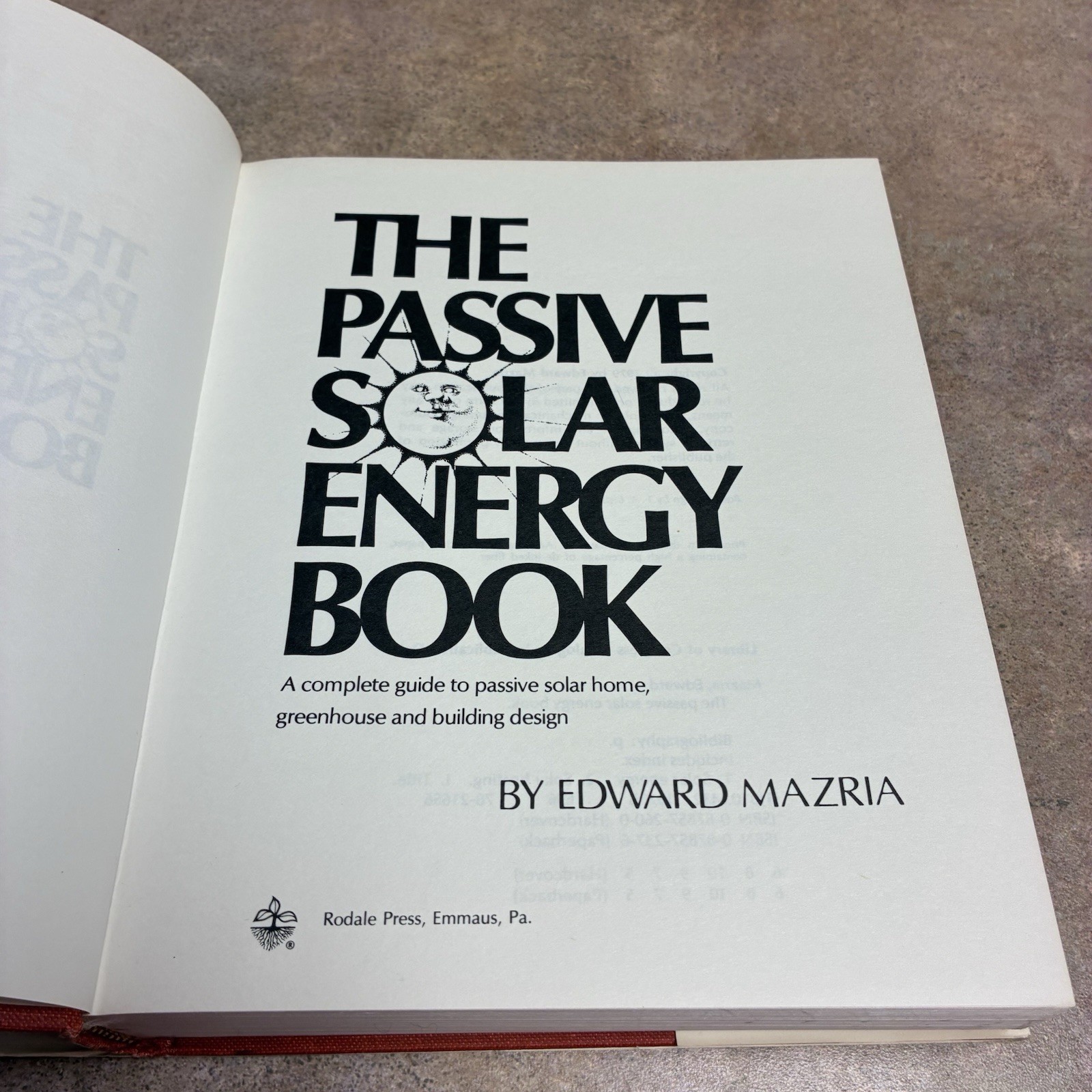 The Passive Solar Energy Hardback Book By Edward Mazria 435 Pages