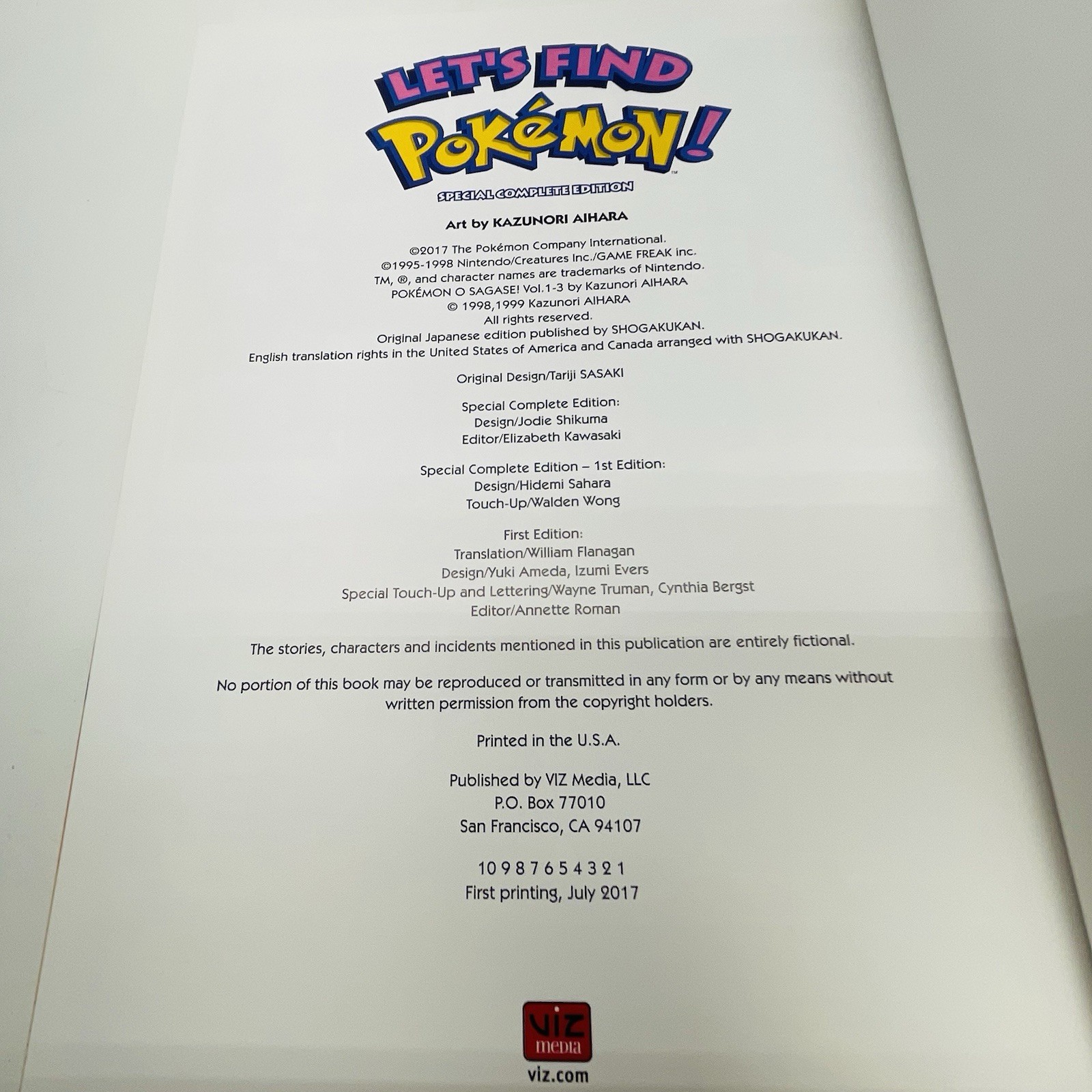 Let&rsquo;s Find Pokemon! Special Complete Edition 2017 First Edition Hardcover – NEW