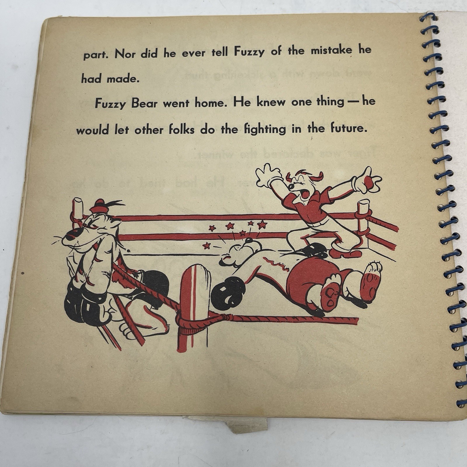 Benny Beaver and Fuzzy Bear Animated Novelty Book 1945 Complete Clean
