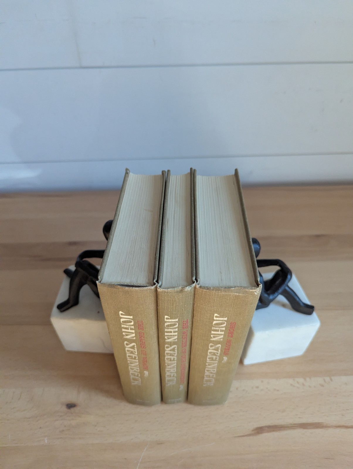 Lot of 3 Classic Books by John Steinbeck Vintage Hardcover Viking
