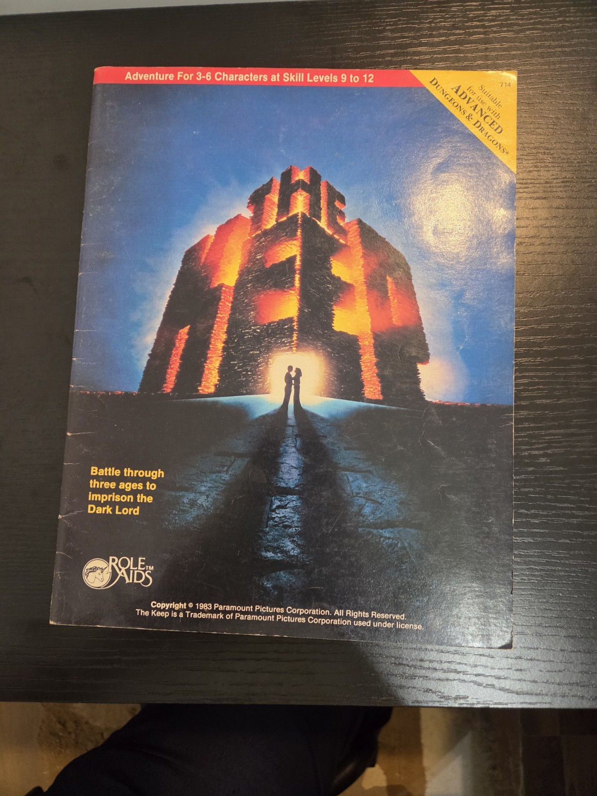Advanced Dungeons & Dragons The Keep Game Role Aids Mayfair Games 1983