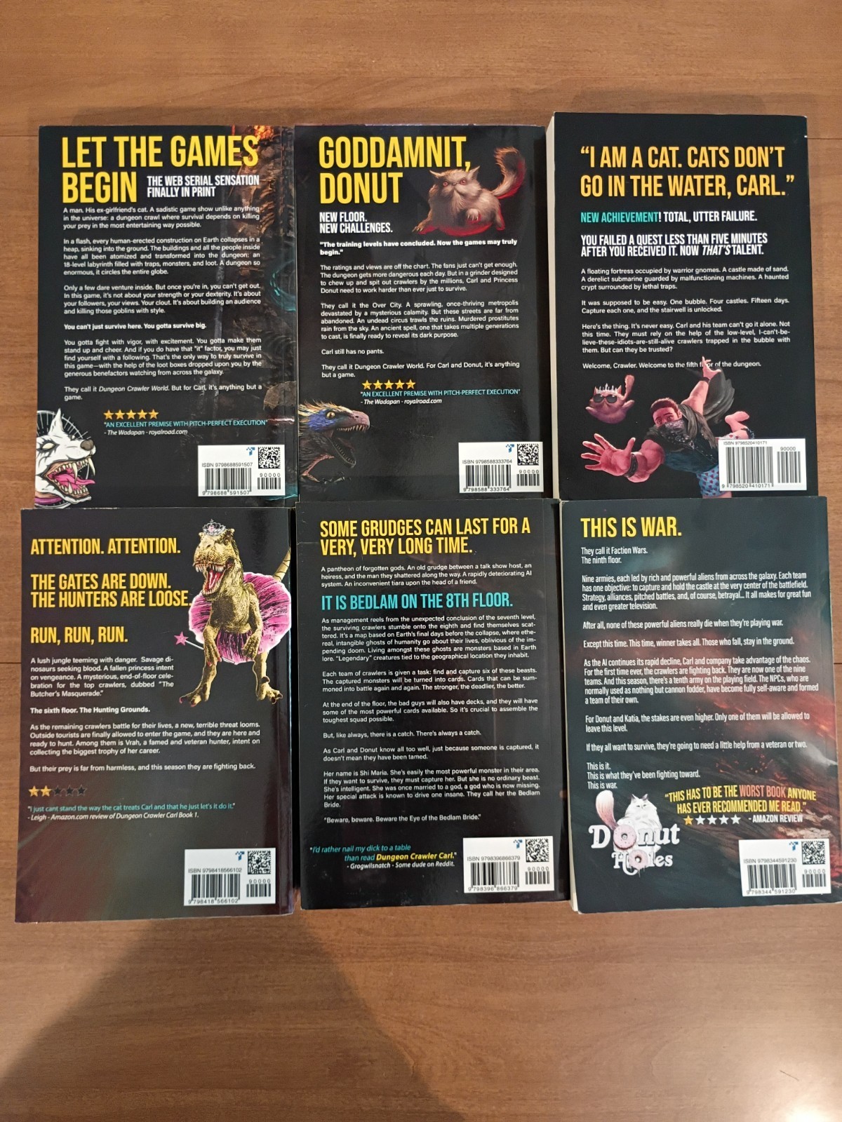 Matt Dinniman Dungeon Crawler Carl Series Paperbacks 1,2,4,5,6,7 – OOP