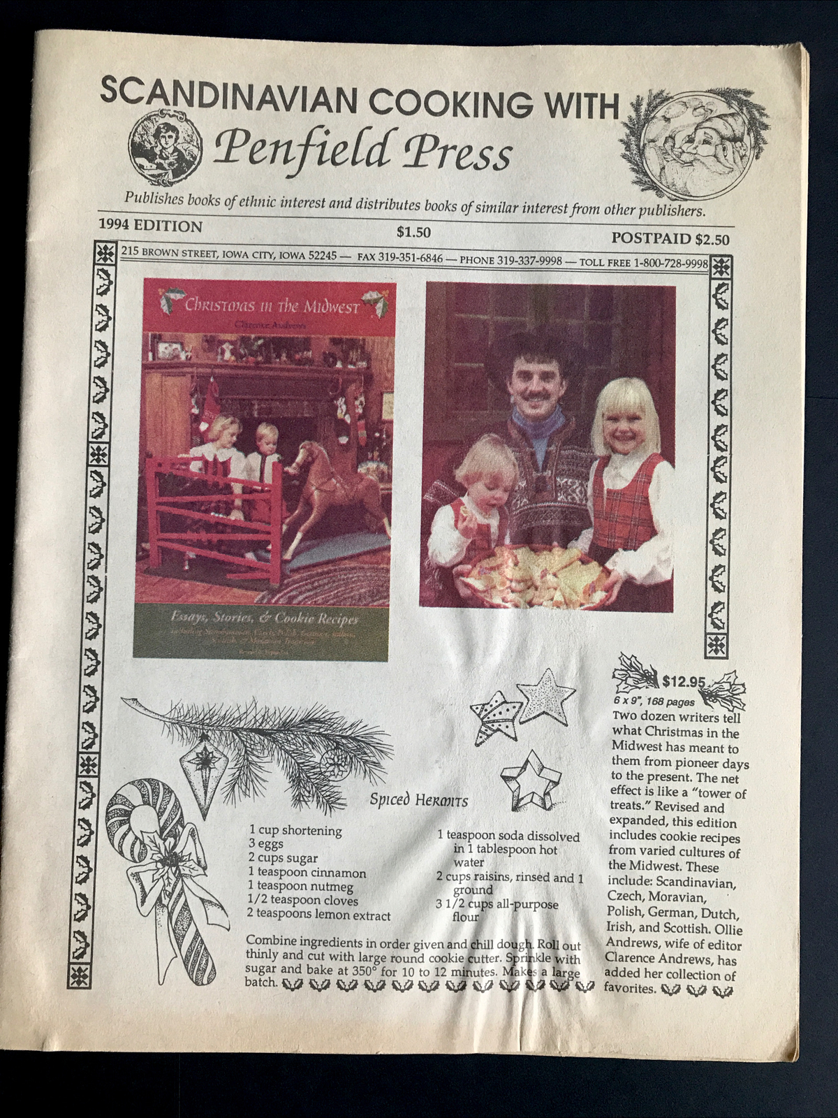 Cooking With Penfield Press 1994 Scandinavian Recipes Magazine 38 Pages Vintage