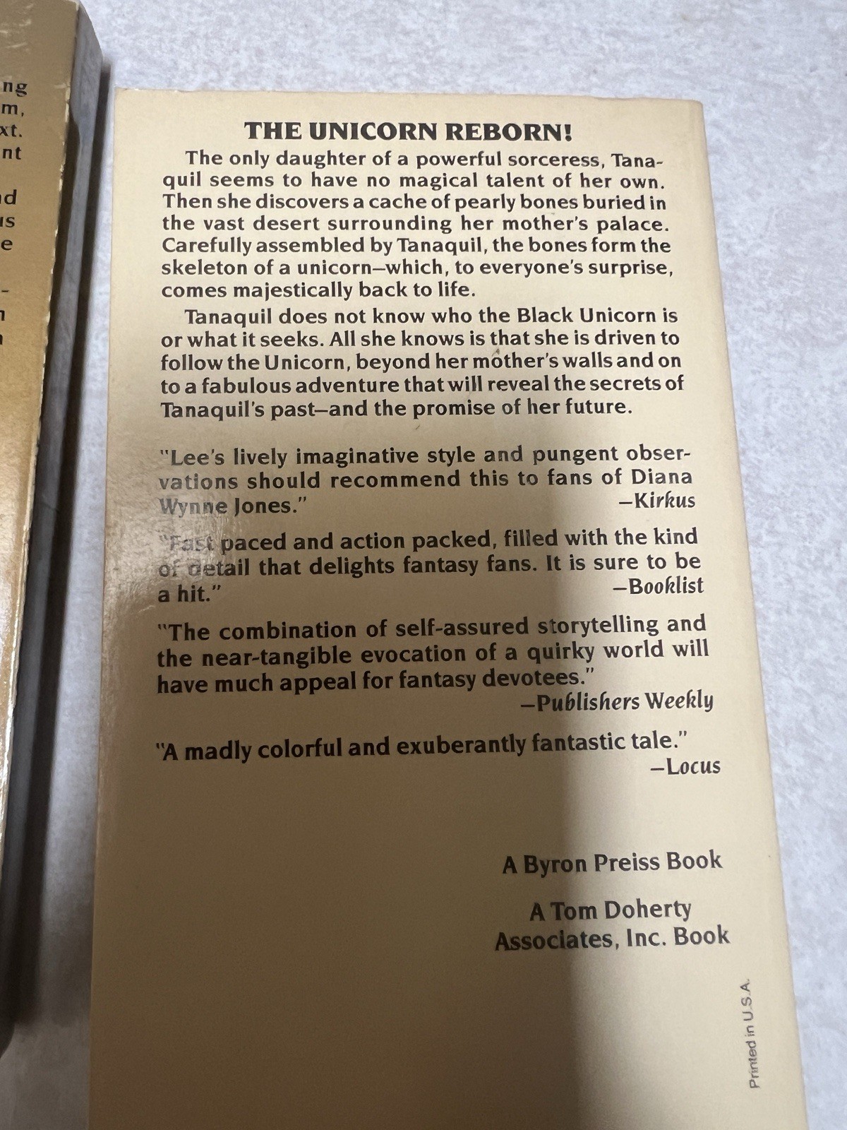 Tanith Lee Unicorn Series Paperbacks: Black, Gold & Red Unicorn