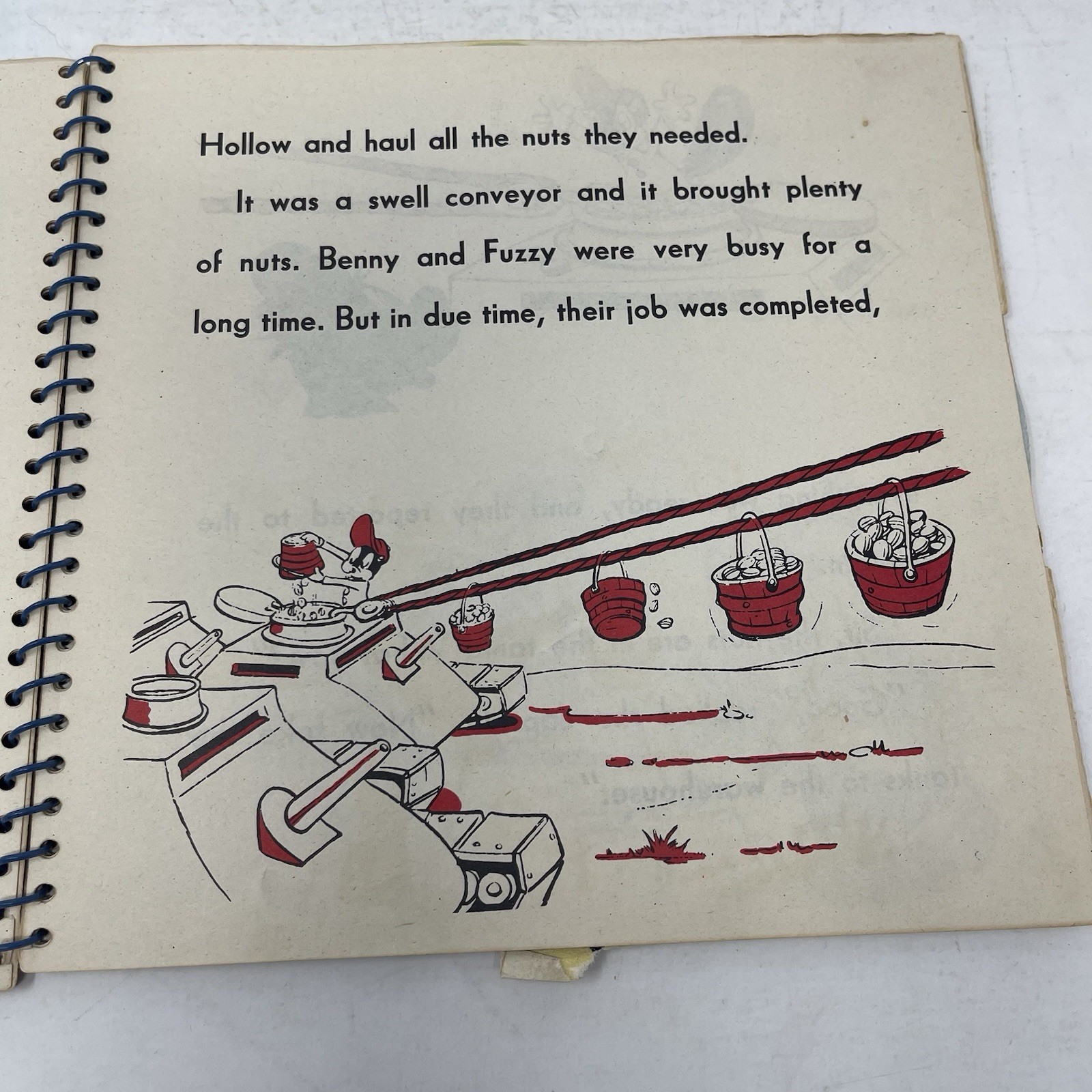 Benny Beaver and Fuzzy Bear Animated Novelty Book 1945 Complete Clean