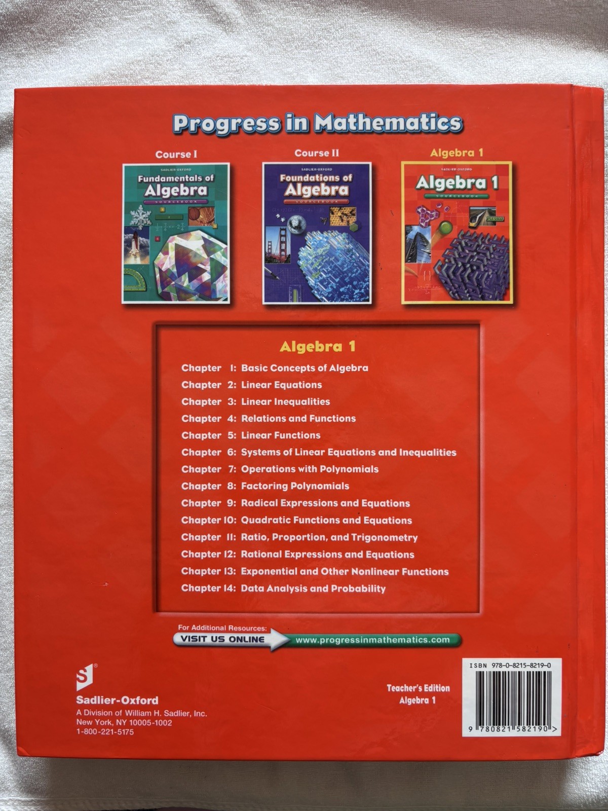 Sadlier-Oxford Algebra 1 Teacher&rsquo;s …, R. James Milgra