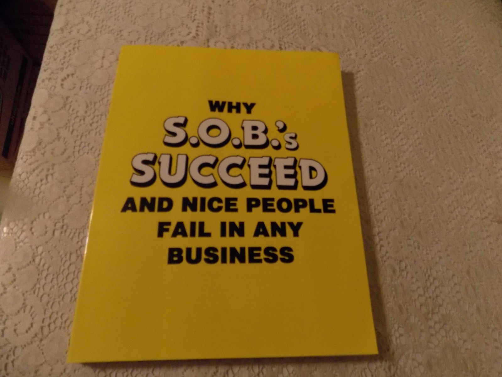 Why S. O. B.&rsquo;s Succeed and Nice Guys Fail in Small Business Morrison, Robert H.