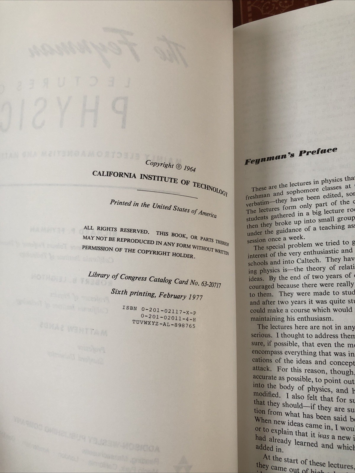 Vintage Vol1,2,3 The Feynman Lectures On Physics Paperback 1977/66