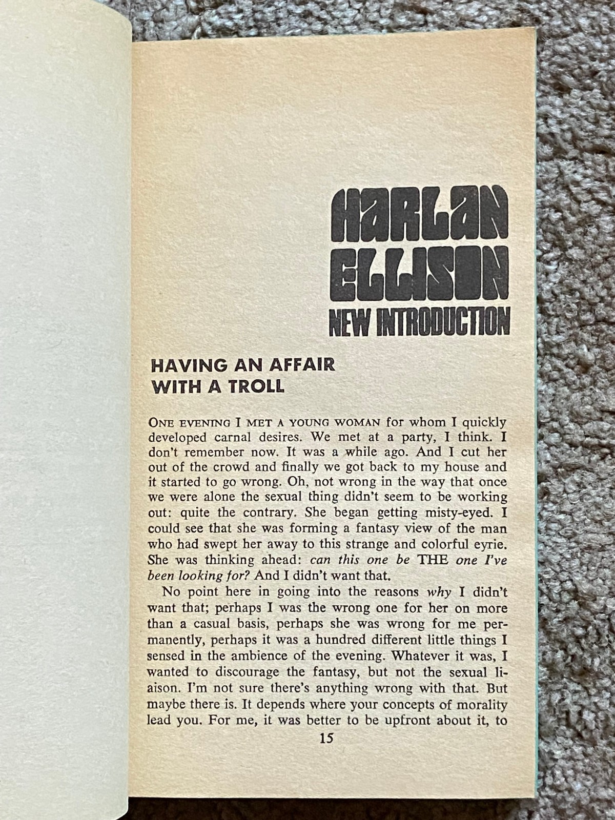 LOVE AIN&rsquo;T NOTHING BUT SEX MISSPELLED Harlan Ellison 1976 1st PB Print; VGC