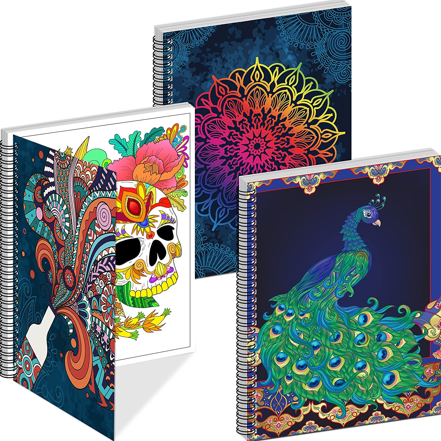 Kalysky Adult Coloring Books Set:3 Coloring Books for Adults Animal Flowers & Ot