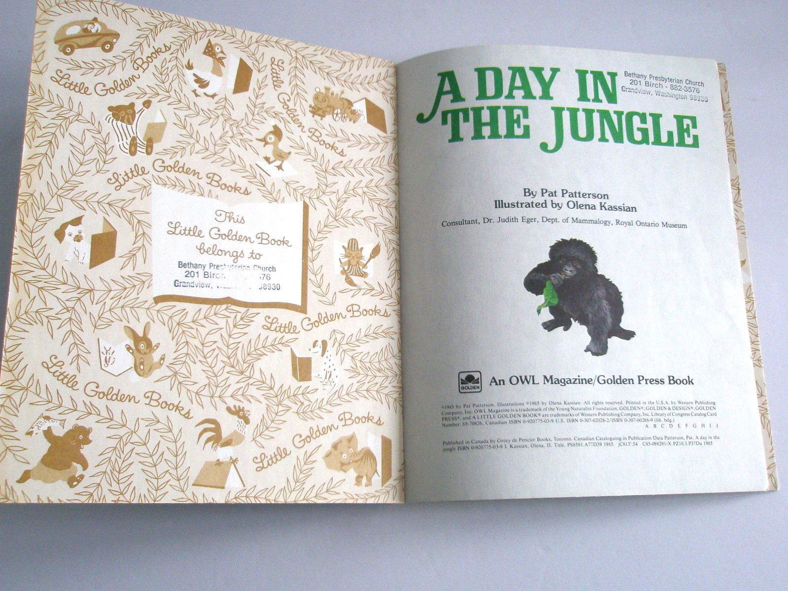 Little Golden Books Day In Jungle A Day At The Zoo 1st Ed #309-56 #88