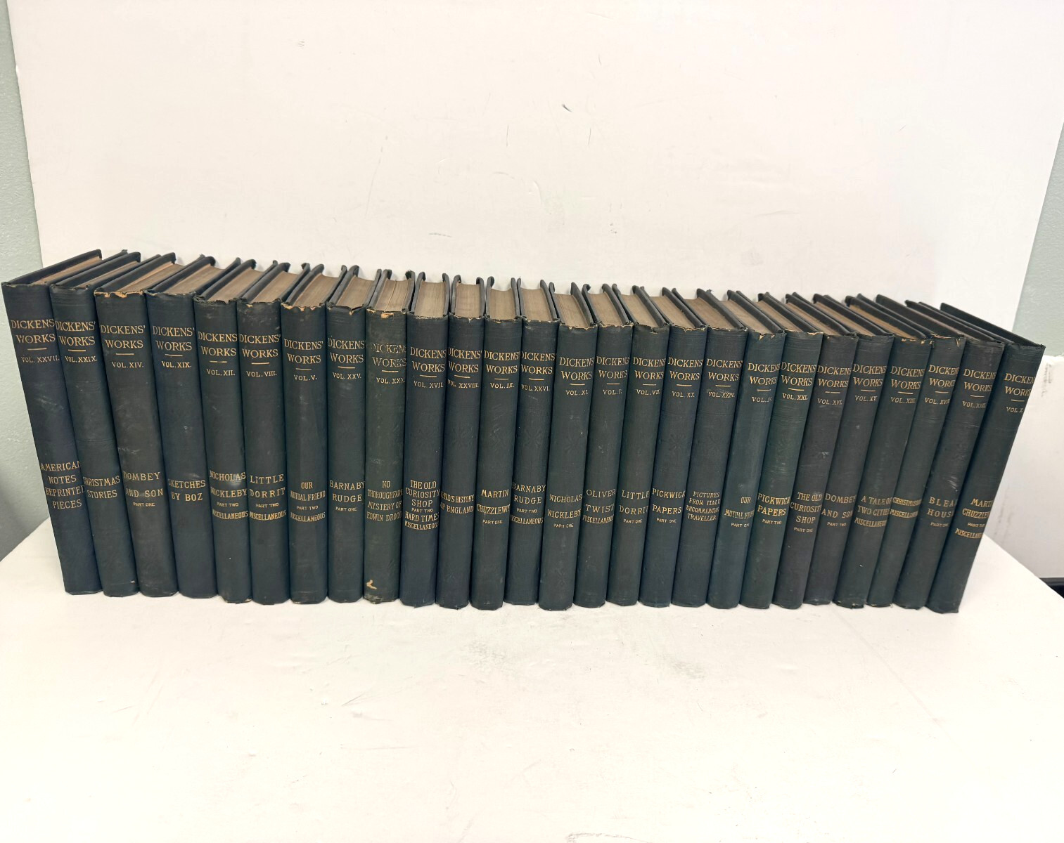 Antique 1890&rsquo;s The Works Of Charles Dickens Peter Fenelon Collier x26 LOT VG++