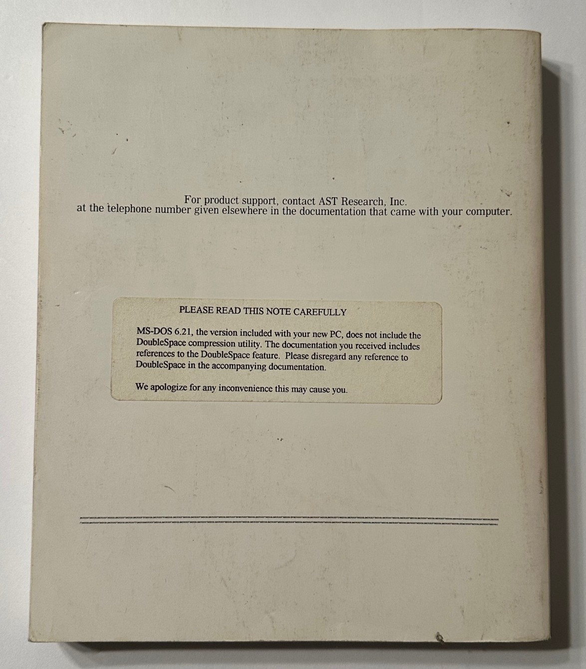 RARE: 1993 « AST Computer » branded – Windows & MS-Dos 6.2 User Guide – Book ONLY